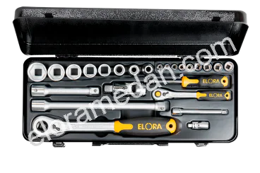 714-6MU-Socket Set 1/4" and 1/2", combined