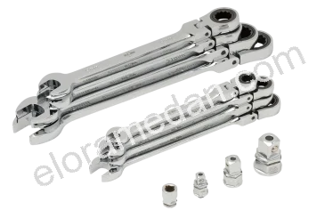204RS8M-Set-Combination Spanner with Joint Ring Ratchet